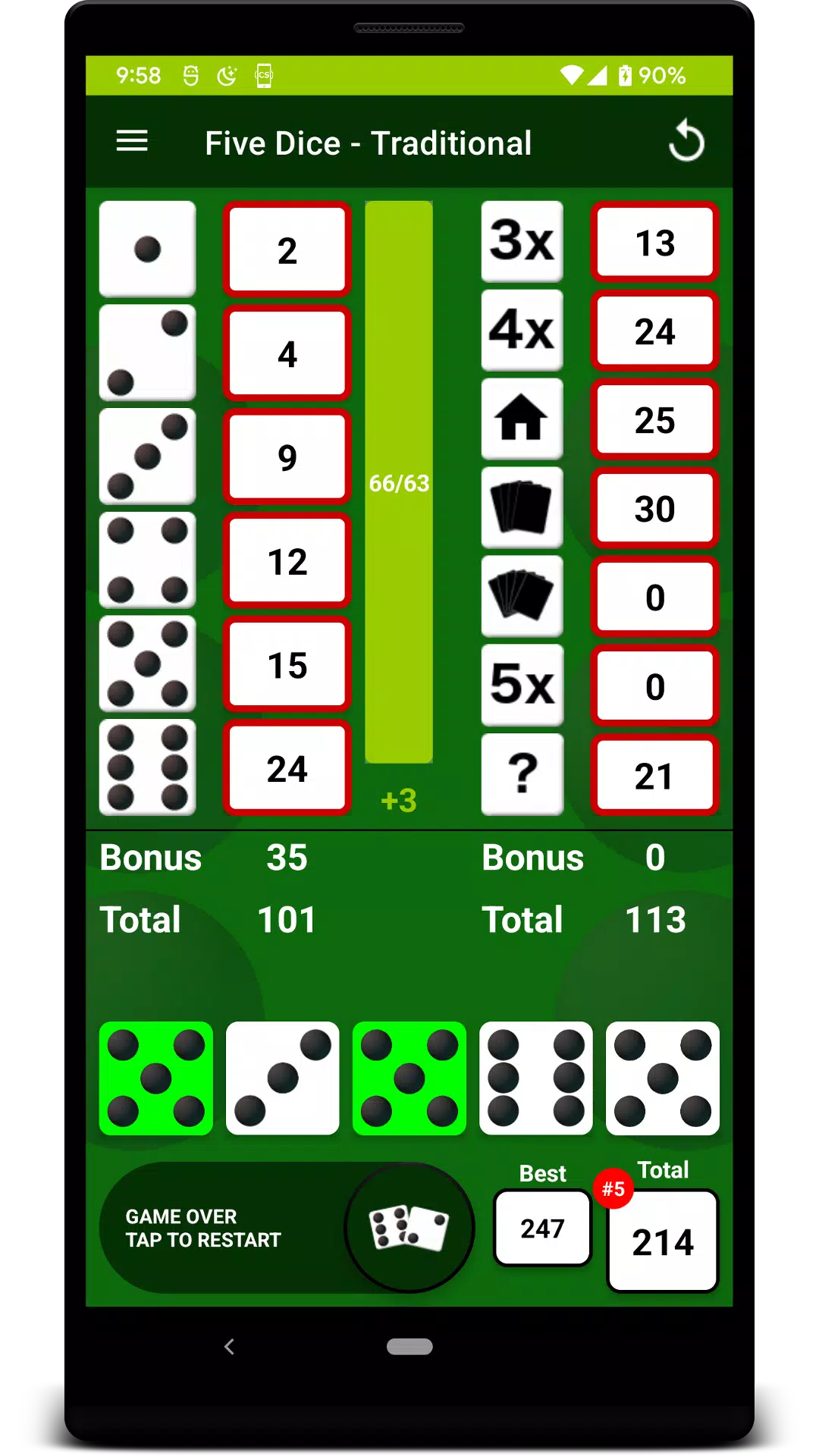 Five Dice スクリーンショット 2