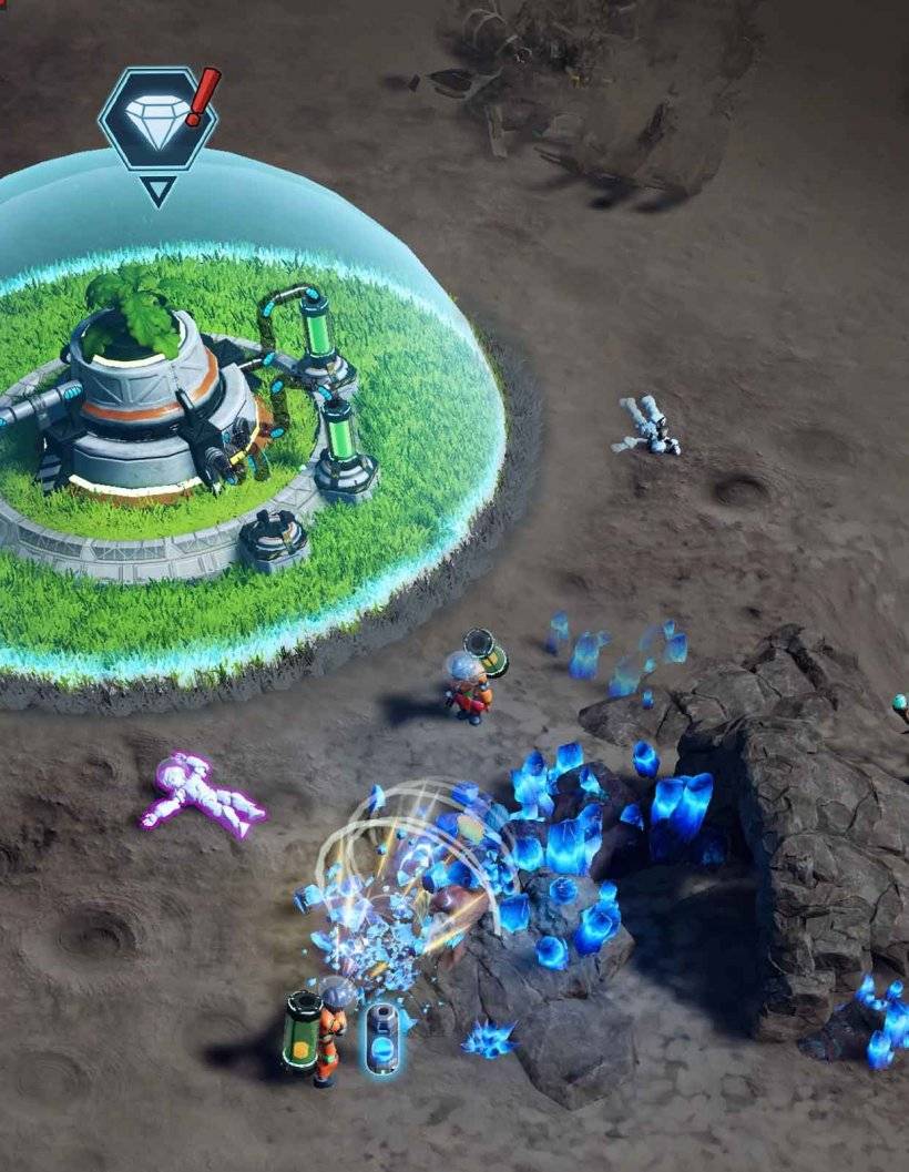 Isang pangkat ng mga mapagkukunan ng pagmimina sa mga astronaut sa isang dayuhan na planeta