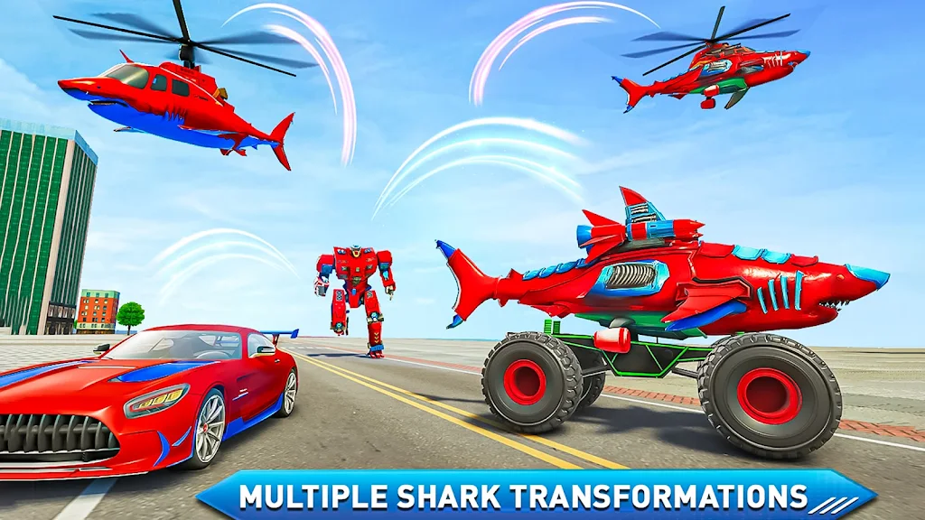 Monster Truck Robot Shark Game スクリーンショット 3