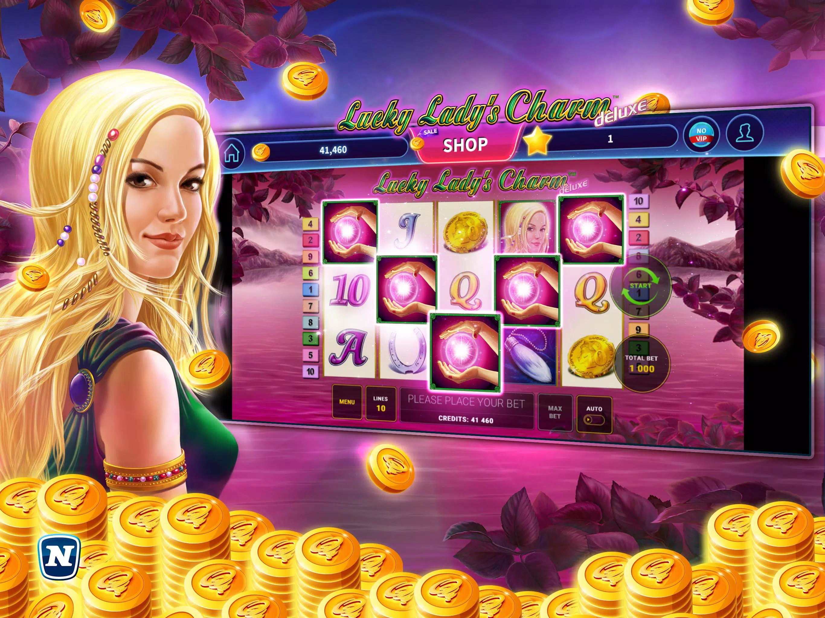 Lucky Lady's Charm Deluxe Slot Captura de tela 3