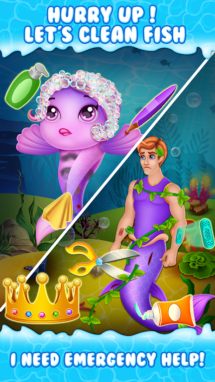 Newborn mermaid care game ဖန်သားပြင်ဓာတ်ပုံ 1