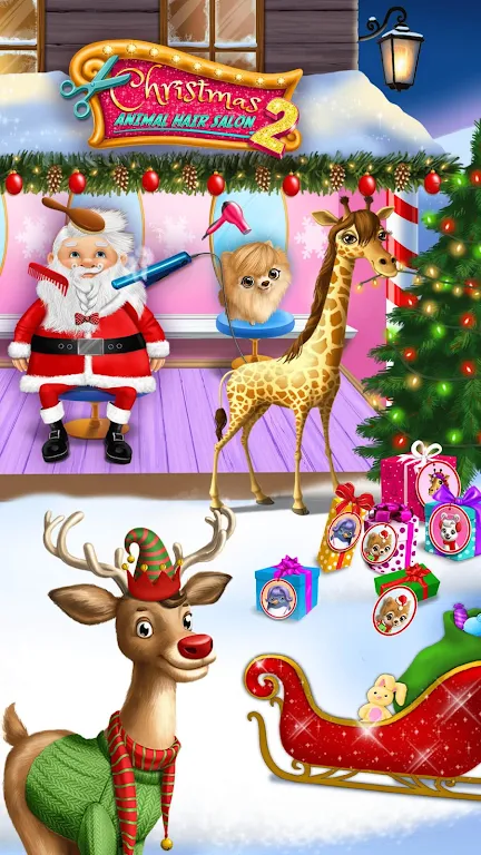 Christmas Animal Hair Salon 2 स्क्रीनशॉट 2