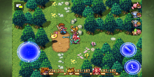 Secret of Mana, que se estende por mais de duas décadas desde sua estreia, pode ser atribuída em grande parte à força de sua narrativa. Os jogadores da era SNES foram atraídos para uma jornada envolvente inspirada em anime através de um reino de magia e fantasia, com a tarefa de guiar o trio de protagonistas – Randi, Primm e Popoi – em uma missão para derrotar forças malévolas.<br>Recursos <br>Reconhecido como um dos jogos de RPG SNES mais adorados, Secret of Mana cativa os jogadores com seus visuais vibrantes, uma variedade diversificada de criaturas extravagantes e uma trilha sonora atraente. Notavelmente, o jogo adota um sistema de menu baseado em anel, projetado para navegação intuitiva e jogabilidade aprimorada.<br>Evolução de Secret of Mana<br>Na versão original, os jogadores comandavam diretamente os membros do grupo; entretanto, no remake, a Squaresoft introduziu membros do grupo controlados por IA, agilizando a mecânica de combate. Este ajuste simplifica a tomada de decisões, permitindo que os jogadores selecionem as ações dos personagens diretamente clicando em seus nomes em uma lista de opções. Além disso, o modo multijogador permite a troca perfeita de membros do grupo.<br>A jogabilidade gira em torno de sequências de ação dinâmicas, permitindo o jogo solo e cooperativo com um amigo ou IA. Notavelmente, o jogo apresenta pixel art de 16 bits e blocos de grama animados, enriquecendo a experiência visual.<br><img src=