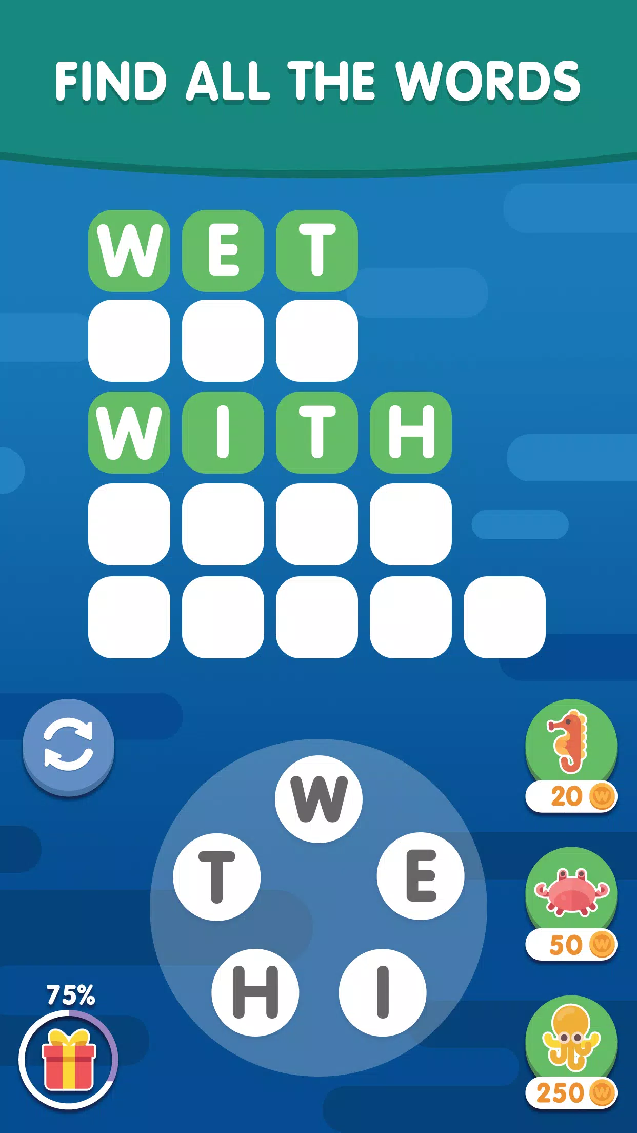 Word Search Sea: Word Puzzle スクリーンショット 2