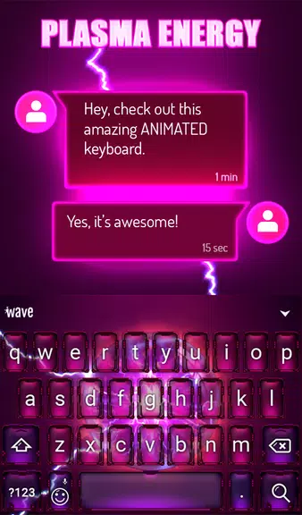 Plasma Keyboard & Wallpaper Capture d'écran 2