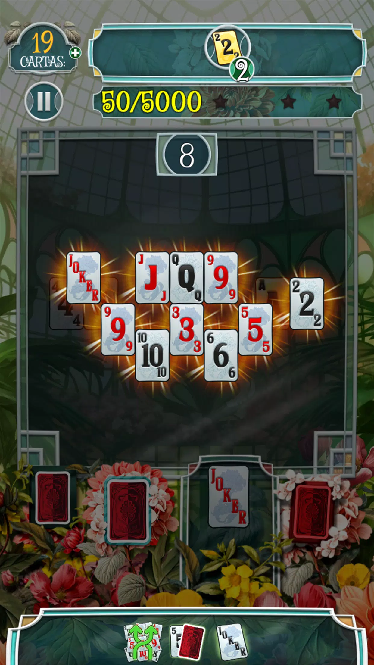 Greenhouse Solitaire TriPeaks Schermafbeelding 1