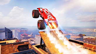 Mega Truck Rooftop Stunt Games Screenshot 1