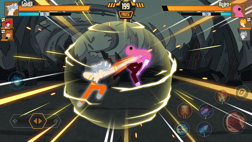 Stickman Dragon Fight - Super Captura de pantalla 0
