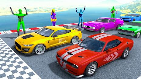 Schermata Superhero Game: Ramp Car Stunt 0