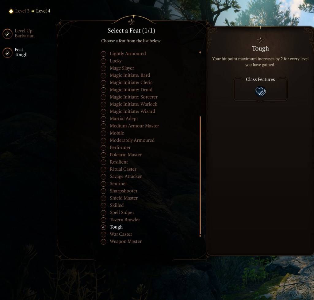 Een afbeelding met de moeilijke prestatie in Baldur's Gate 3 (BG3), als onderdeel van een artikel over de beste prestaties om te selecteren voor de klas.