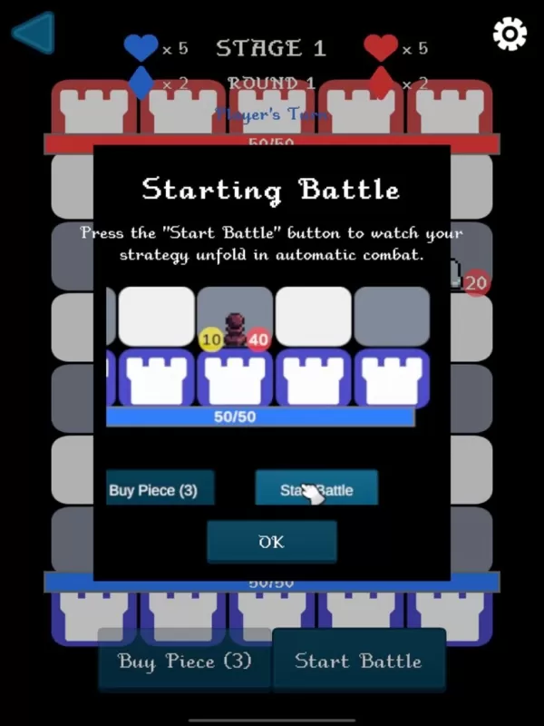 Скриншот Real Auto Chess, показывающий расстановку фигур на доске.