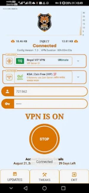 ROYAL VIP VPN Ekran Görüntüsü 0