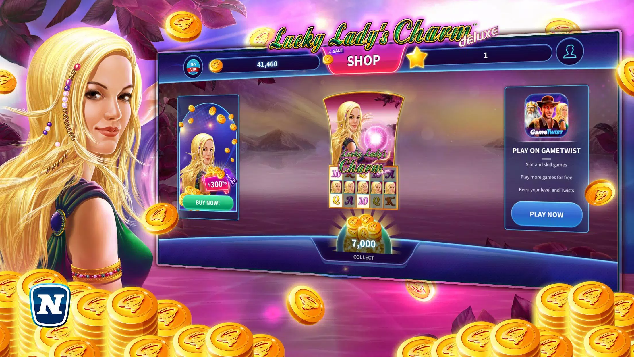 Lucky Lady's Charm Deluxe Slot Captura de tela 1