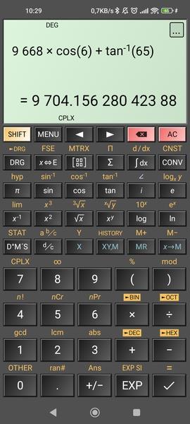 HiPER Scientific Calculator Captura de pantalla 3