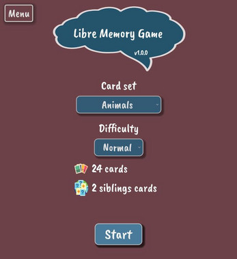 Libre Memory Game Screenshot 1