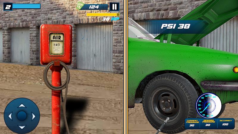 Tire Shop Car Mechanic Game 3d Captura de pantalla 0