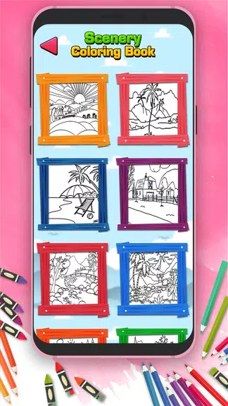 Scenery Coloring Book Tangkapan skrin 1