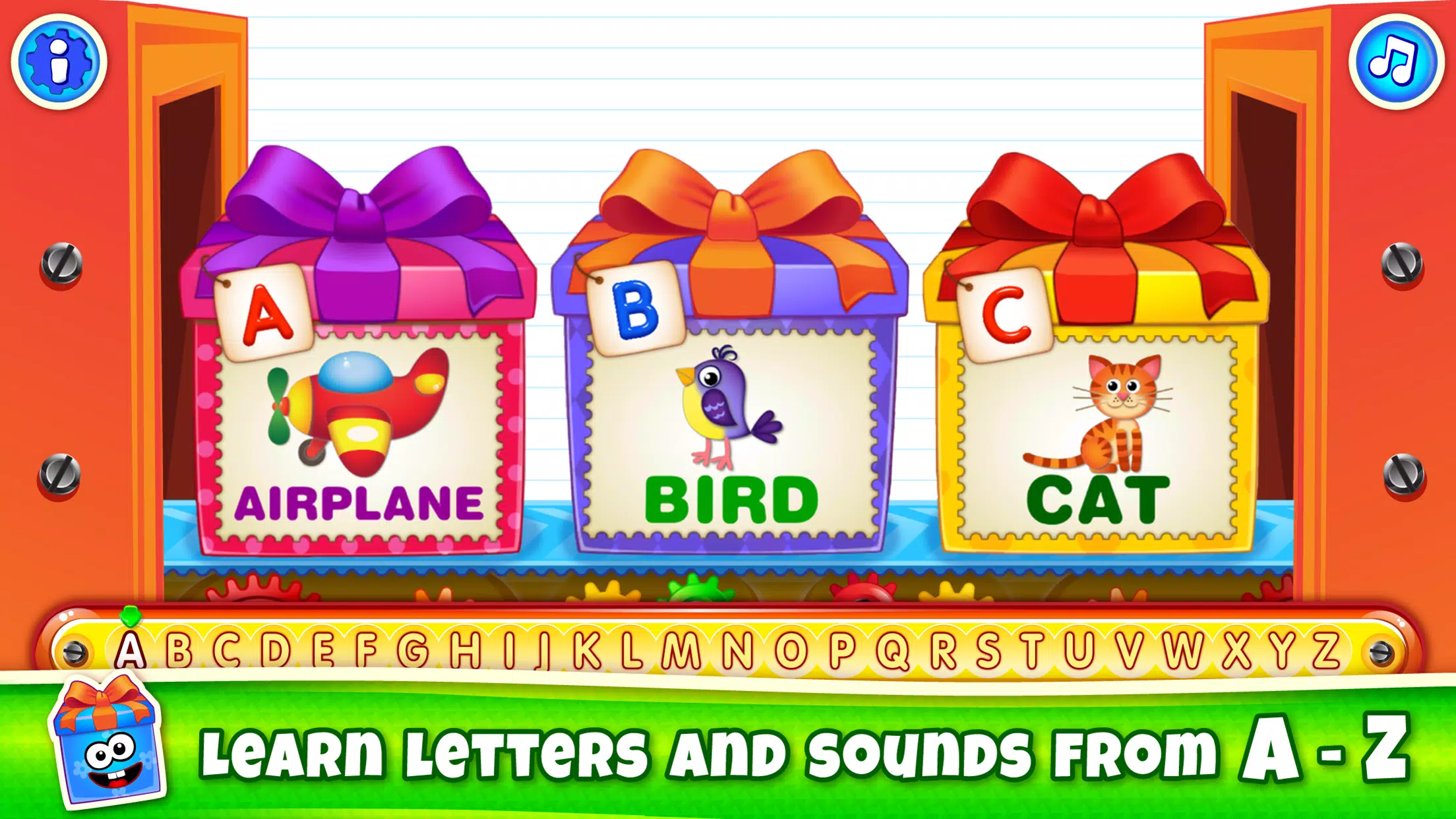 Bini ABC Kids Alphabet Games! Tangkapan skrin 0