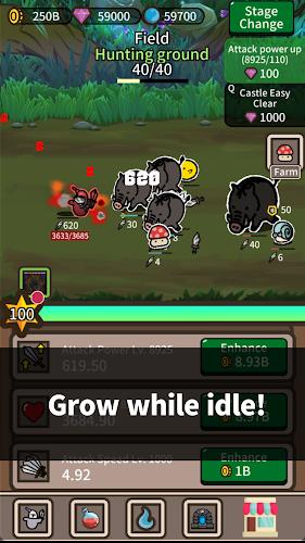 Lonely Knight : Idle RogueLike Schermafbeelding 0