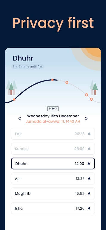 Pillars: Prayer Times & Qibla स्क्रीनशॉट 1