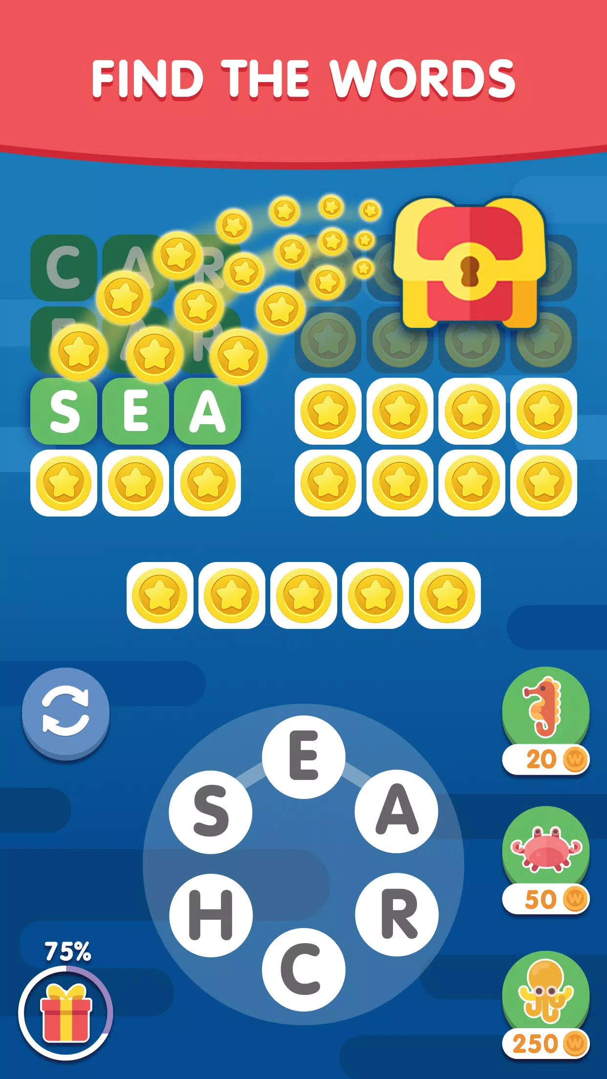 Word Search Sea: Word Puzzle スクリーンショット 0