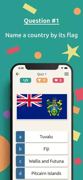 Flags Quiz:  World Geo Trivia Screenshot 1