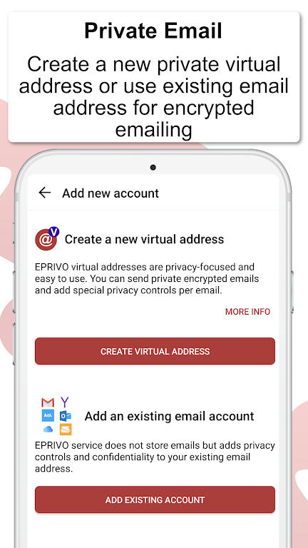 EPRIVO Encrypted Email & Chat Captura de pantalla 2