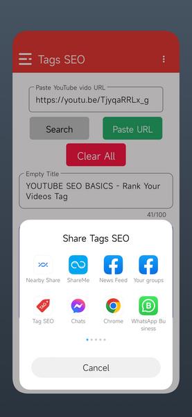 Tags SEO - Video Finder Tangkapan skrin 1