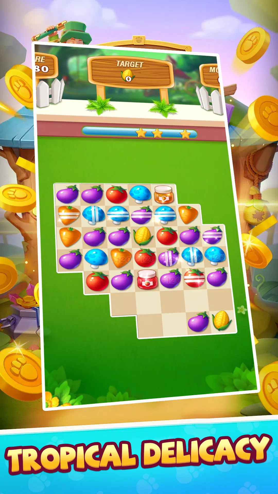 Tropical Match Game Captura de pantalla 0
