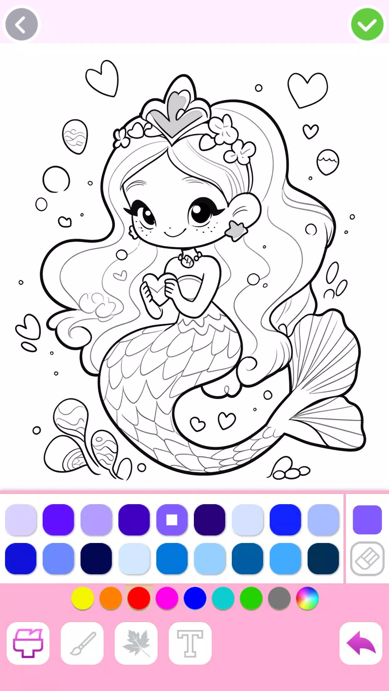 Mermaid Coloring:Mermaid games Скриншот 0