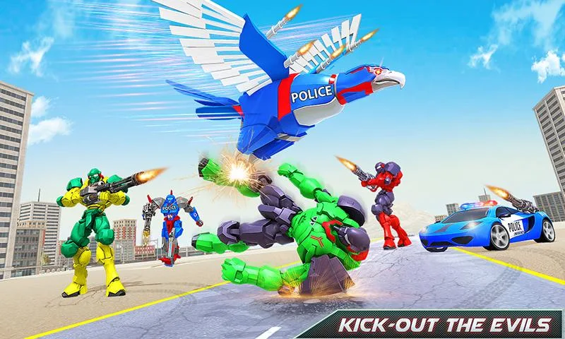 Flying Eagle Robot Car Games スクリーンショット 0