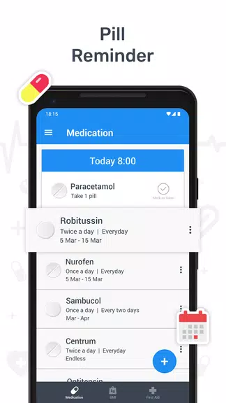 Health tracker & Pill Reminder Screenshot 2