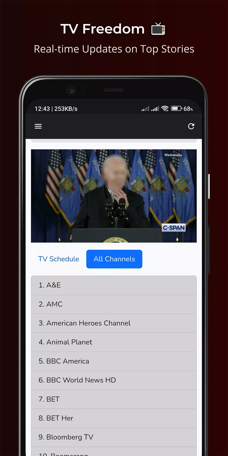 TheTVApp USA Live Screenshot 0