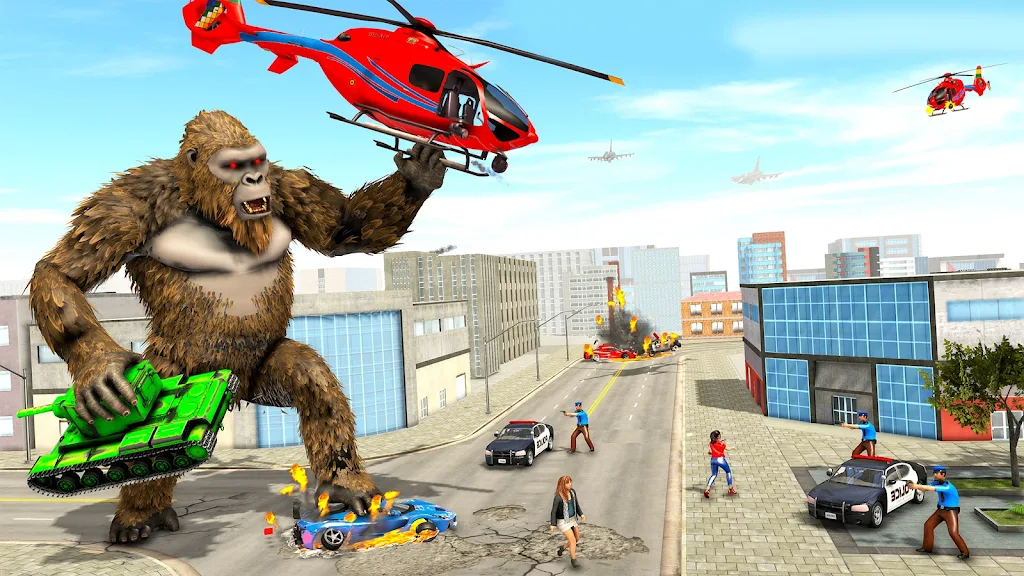 Angry Gorilla Attack City Sim Schermafbeelding 2