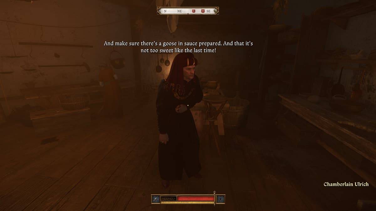 Chamberlain in the kitchen in Kingdom Come Deliverance 2