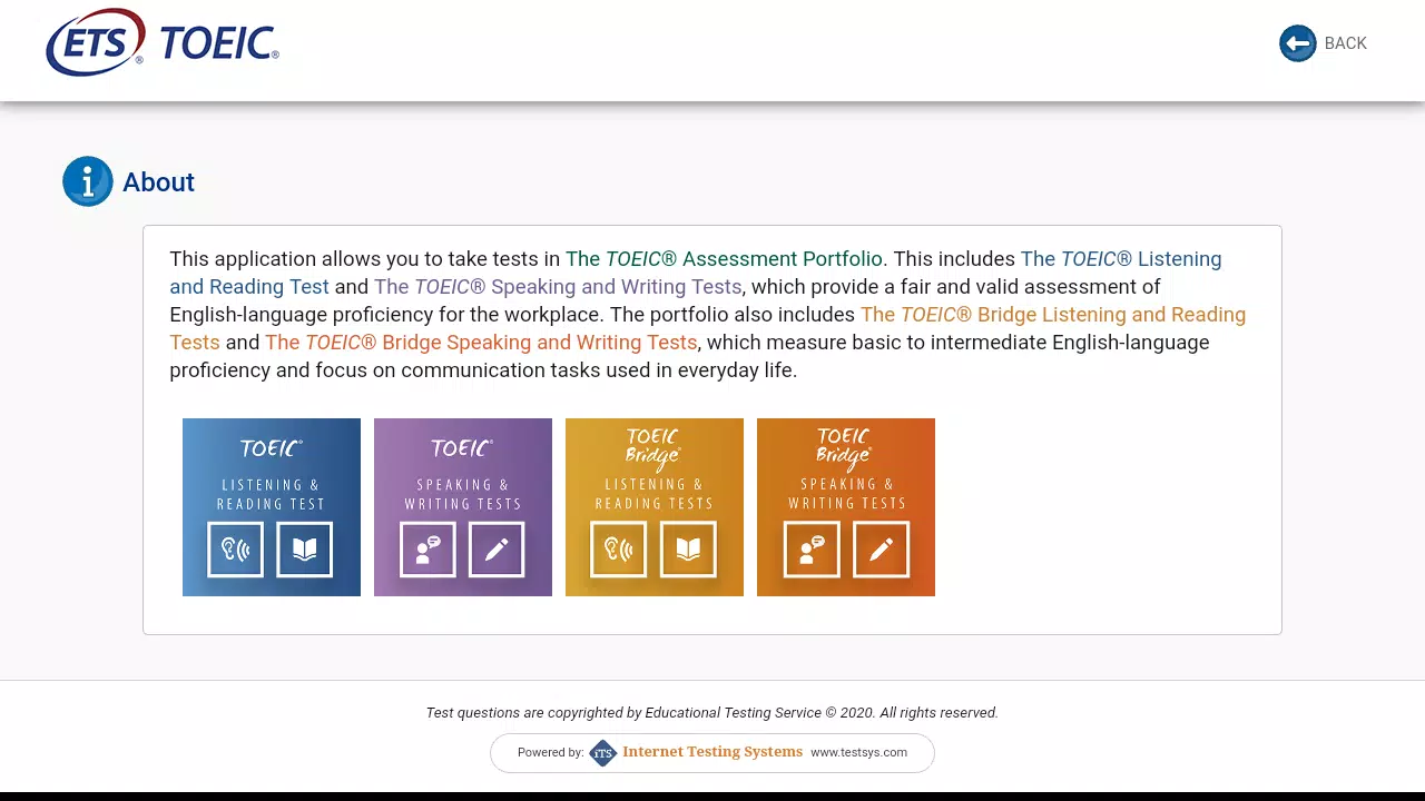 TOEIC Assessments Screenshot 1