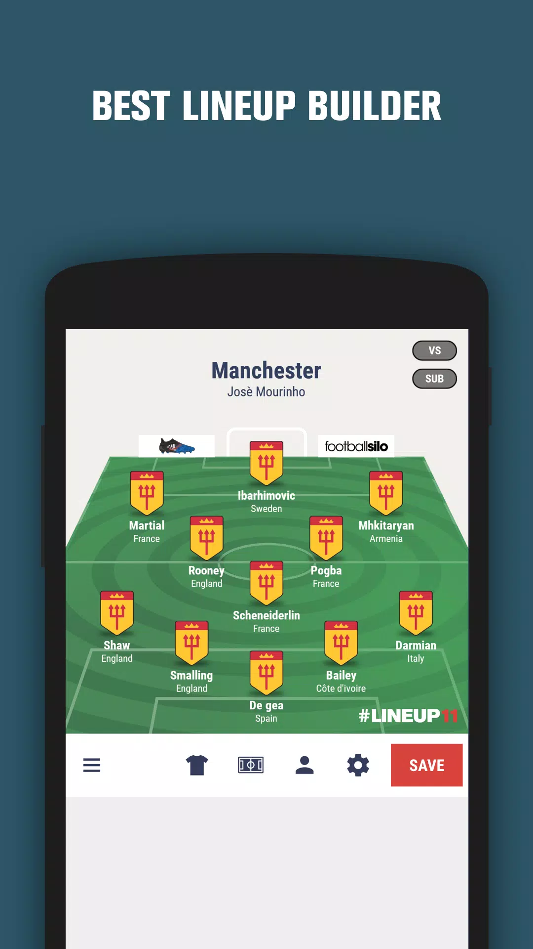 LINEUP11: Escalação de futebol Captura de tela 1