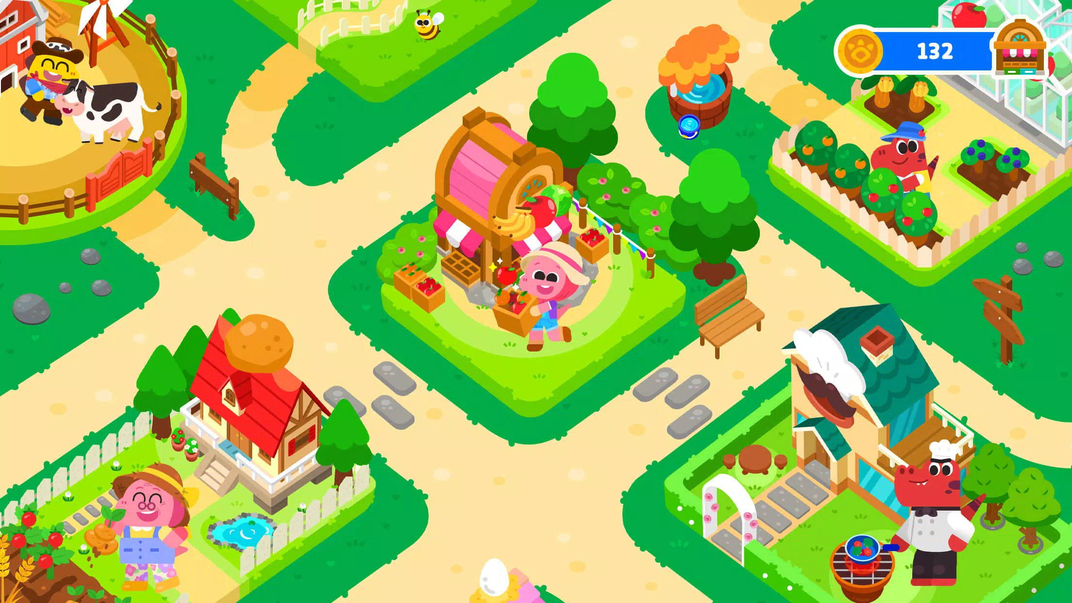 Cocobi Farm Town - Kids Game Ảnh chụp màn hình 0