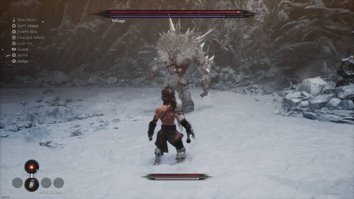 Pelea contra el jefe Yetuga en The First Berserker: Khazan