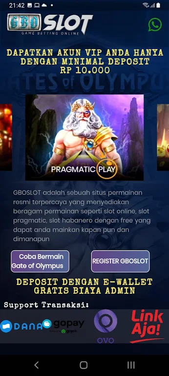 GBOSLOT : Slot Pragmatic Play應用截圖第1張