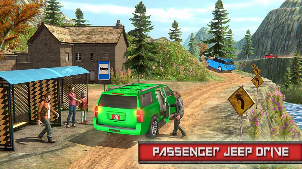 Offroad City Taxi Game Offline Zrzut ekranu 0