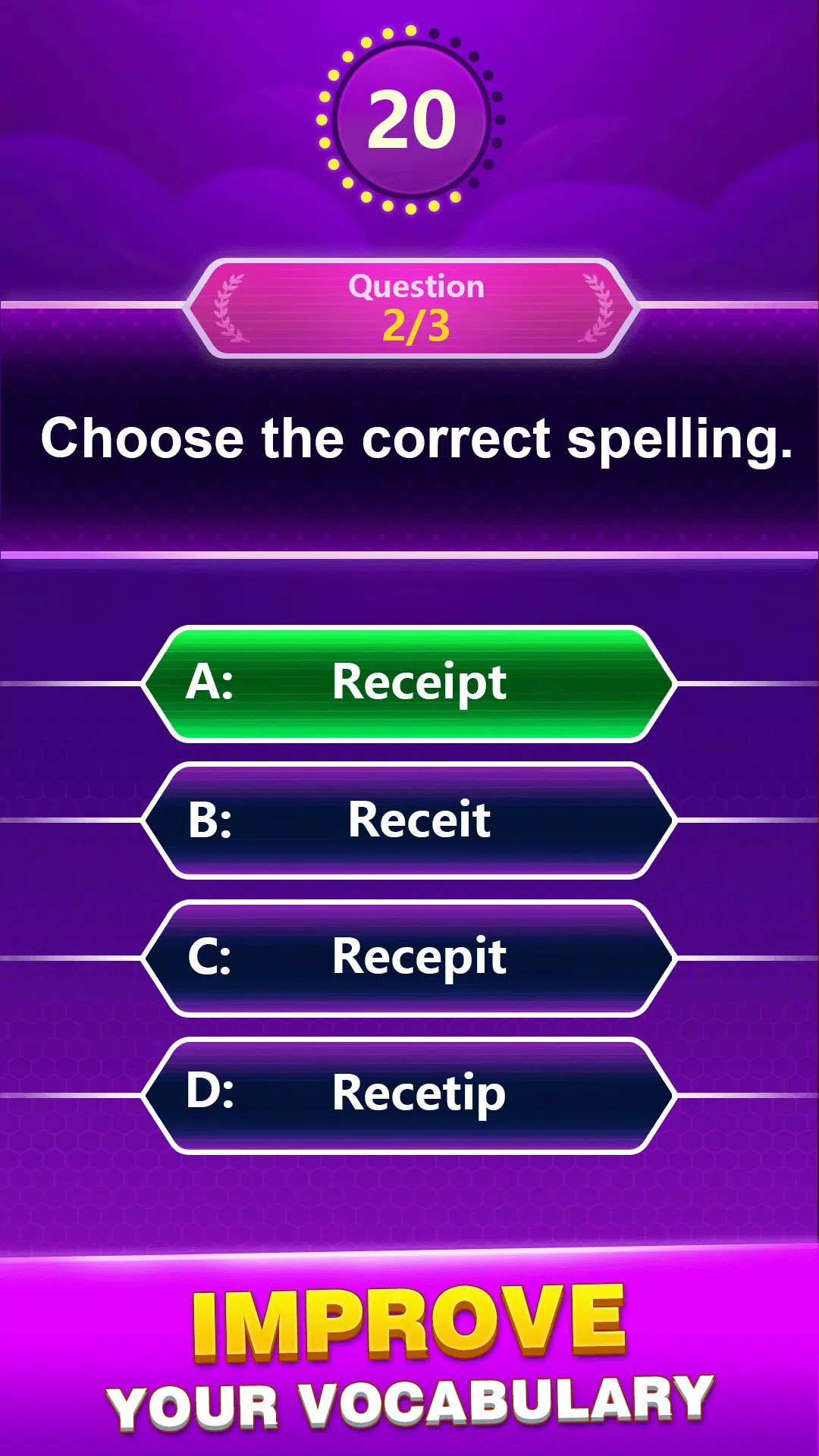 Spelling Quiz - Word Trivia Screenshot 3