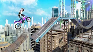 Bike Stunts 3D - Rooftop Chall Captura de tela 1