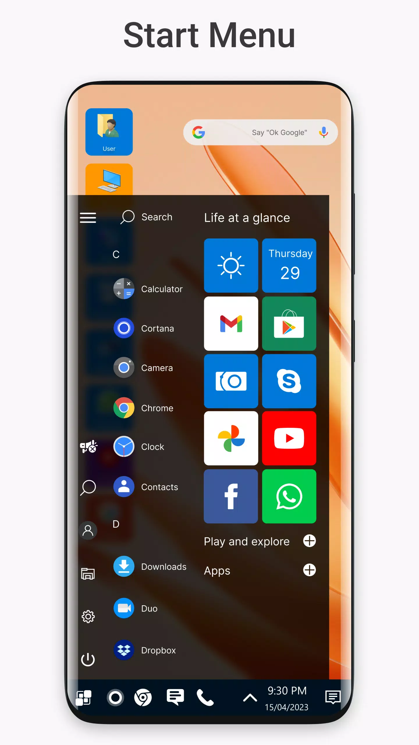 Win 11 Launcher Captura de pantalla 1