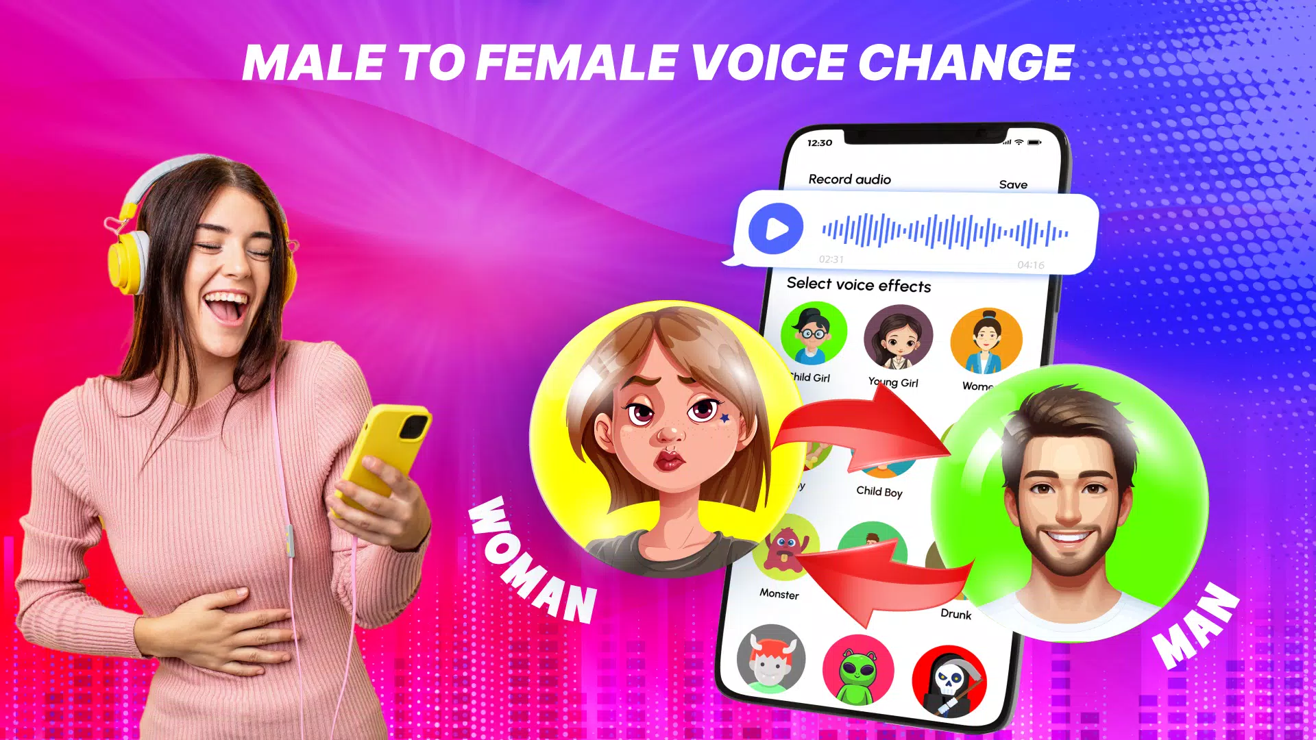 Voice Changer Male to Female Screenshot 2