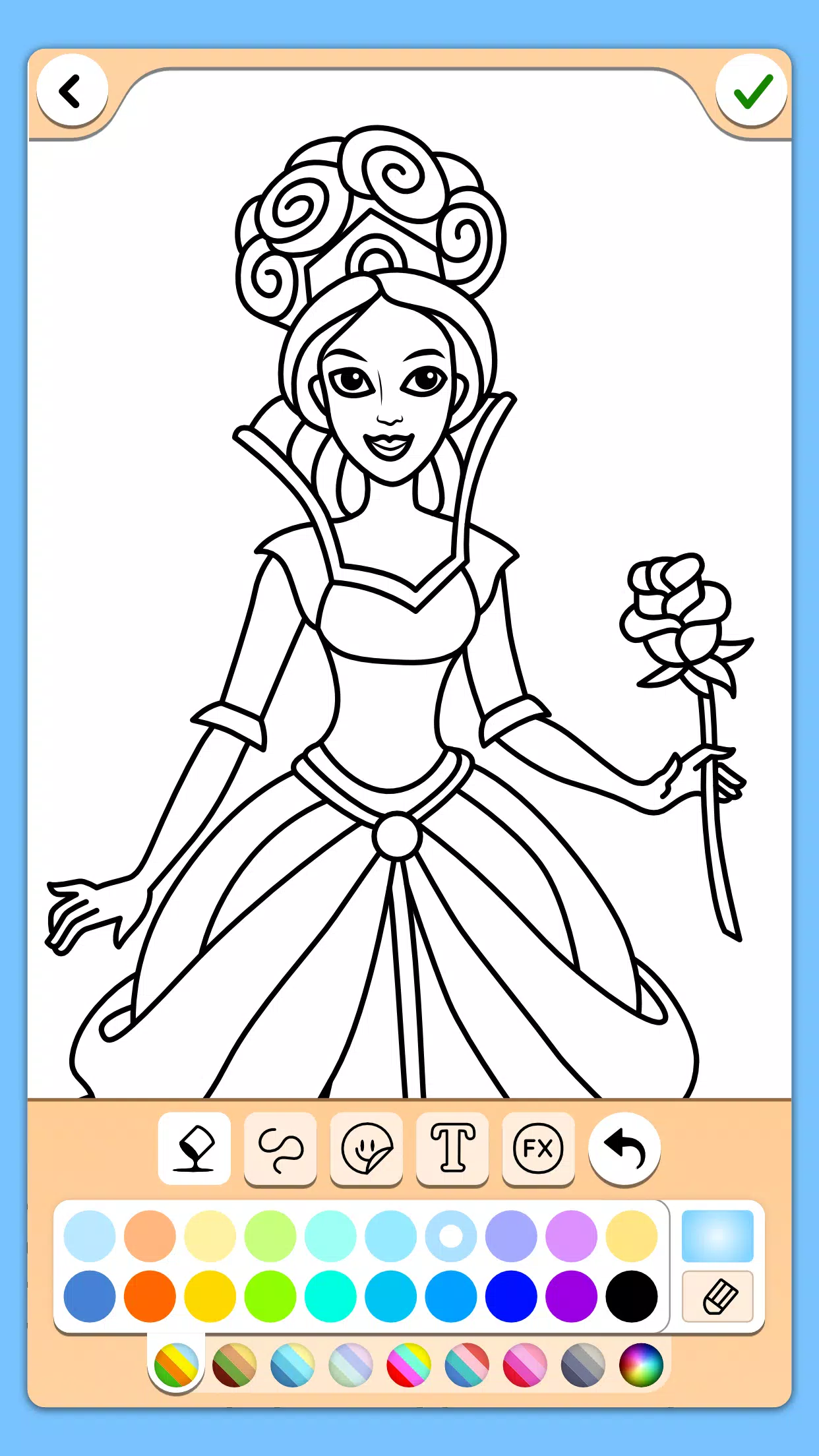 Princess Coloring Game Zrzut ekranu 2