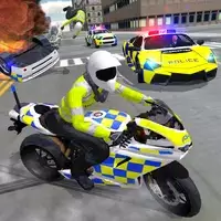 Police Car Driving Motorbike