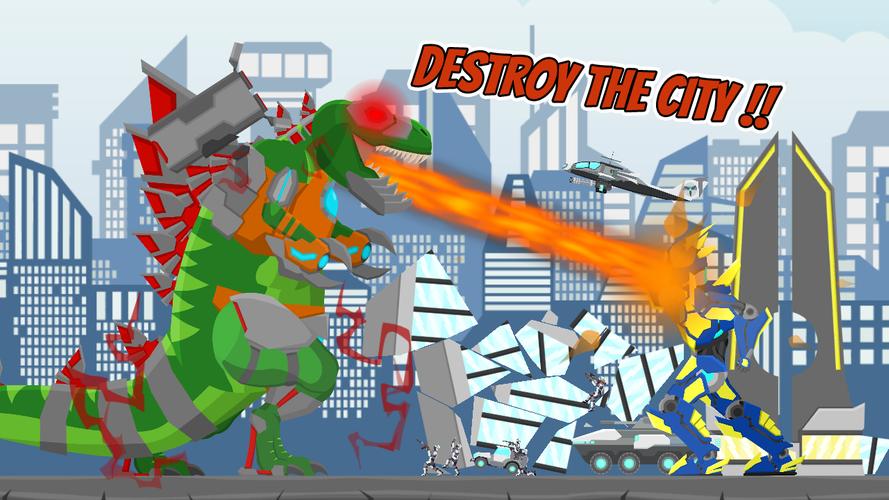 Cyborg Titan Rex: City Rampage Screenshot 1