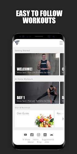 V Shred: Diet & Fitness Capture d'écran 3