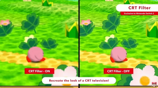 Nintendo Switch 2 CRT filter demonstration